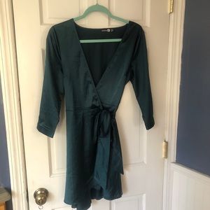 Emerald Wrap Dress
